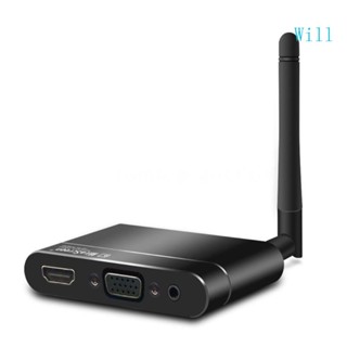 Will X6W อะแดปเตอร์ทีวีไร้สาย Airplay- VGA + RCA AV สําหรับบ้าน รถยนต์