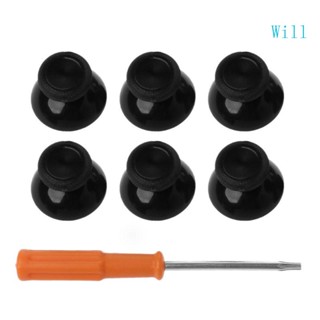 Will 7 in 1 จอยสติ๊กอนาล็อก 3D สําหรับ XB One X Elite S Slim Controller Analogue Thumbsticks Cap Mushroom พร้อมสกรู