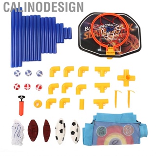 Calinodesign 3 in 1 Sports Toy  Mini Soccer Goal Set Plastic and Rubber Great Gift Develop Physical Skills for Party