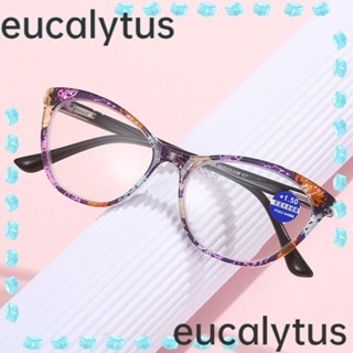 Eucalytus1 แว่นตาอ่านหนังสือ สายตาสั้น ป้องกันแสงสีฟ้า หรูหรา แบบพกพา สไตล์วินเทจ แฟชั่นสําหรับผู้ชาย และผู้หญิง