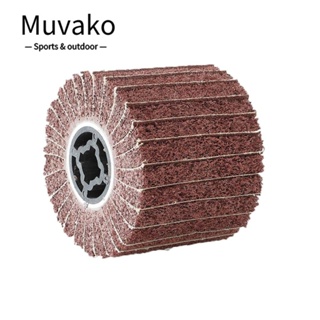 Muvako ล้อเจียร 120x100 มม. 80# พร้อมกระดาษทราย สีแดง ไม่ทอ