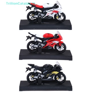 Trillioncatalpa ของเล่นโมเดลรถจักรยานยนต์ 1:18 Yamaha YZF-R6 YZF R6 สีฟ้า
   Th