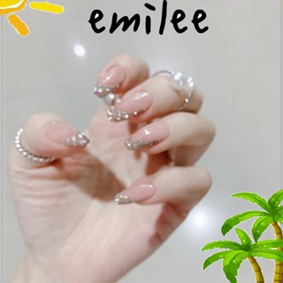 Emilee เล็บปลอม สีชมพู 24 ชิ้น/กล่อง