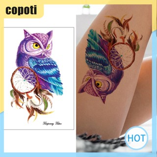 Copoti รอยสัก ลายสัตว์ 3D กันน้ํา หลากสี สําหรับบ้าน เด็กผู้ชาย และเด็กผู้หญิง