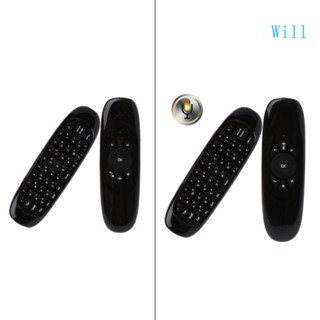 Will แอร์เมาส์ คีย์บอร์ดไร้สาย ขนาดเล็ก แบบพกพา W1 C120 Fly Air Mouse แอร์เมาส์ แอร์เมาส์ แอร์เมาส์ กล่องทีวี PC TV Smart Portable Mini