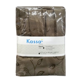 JC Mart ม่านหูกระเช้า หน้าต่าง KASSA HOME รุ่น Pollen ขนาด 110 x 140 ซม. สีน้ำตาล