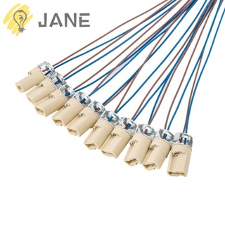 Jane G9 ฐานซ็อกเก็ตหลอดไฟ อลูมิเนียม AC250V เซรามิก 2A แบบพกพา สีขาว พร้อมขาตั้ง