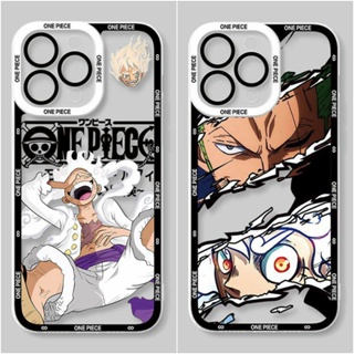 เคสโทรศัพท์มือถือ ซิลิโคนนิ่ม ใส กันรอยกล้อง ลายอนิเมะ One Piece Luffy Zoro สําหรับ XIAOMI Redmi Note 9S 8 10 11 12 Pro 9A 9C 9T 12C 10C A1