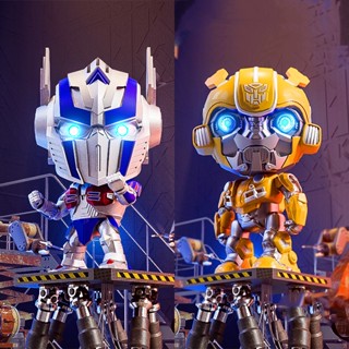 ของเล่นโมเดลหุ่นยนต์ Transformation Robot acousto-optic bumblebee Optimus Prime ขนาด 10 ซม. ของขวัญ สําหรับสะสม