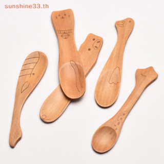 Thsun ช้อนตักซุป กาแฟ ชา น้ําผึ้ง ลายการ์ตูนน่ารัก สําหรับเด็ก