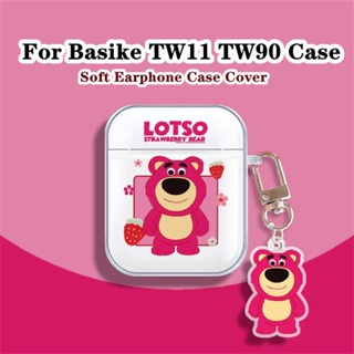 【จัดส่งรวดเร็ว】เคสหูฟัง แบบนิ่ม แบบใส ลายการ์ตูน สําหรับ Basike TW11 TW90 TW11 TW90