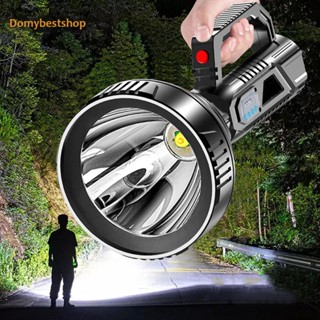 [Domybestshop.th] ไฟฉาย LED 3 โหมด ชาร์จ USB กันน้ํา แข็งแรง สําหรับเดินป่า ตั้งแคมป์ ฉุกเฉิน