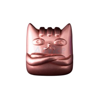 KEYCAPS LOGA METALLIC KEYCAP SERIES BETA THE ROBO CAT ROSEGOLD