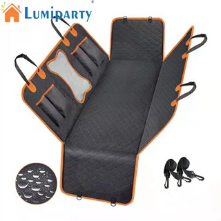 Lumiparty ผ้าคลุมเบาะหลังรถยนต์ กันน้ํา กันลื่น พร้อมตาข่าย สําหรับสัตว์เลี้ยง สุนัข