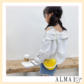 Alma กระเป๋าสะพายข้าง ใส่เหรียญ ไข่มุก รูปหัวใจ น่ารัก