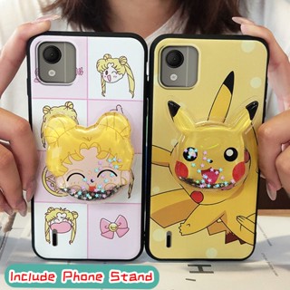 TPU drift sand Phone Case For Nokia C110 4G protective Dirt-resistant Anti-knock Cartoon Silicone glisten Cute Soft Case