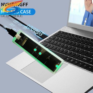 [Qcutable.th] เคสใส M.2 LED RGB USB C 3.1 10Gbps สําหรับแล็ปท็อป