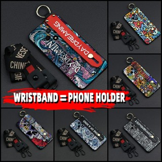 Dirt-resistant Lanyard Phone Case For Wiko Hi Enjoy60 Pro 5G Kickstand Anti-knock Phone Holder Wrist Strap Soft case Graffiti