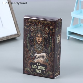 Blowgentlywind The Slavic Legends ไพ่ทาโรต์ ขนาดพกพา สําหรับผู้เริ่มต้น เล่นเกมกระดานไพ่ทาโรต์ BGW