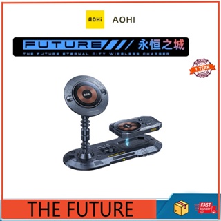 Aohi ที่ชาร์จไร้สาย 20w THE FUTURE ETERNAL CITY (สีเทาดาว) Type-C