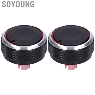 Soyoung Heat Control Knob Switch Durable Air Conditioning Aluminum Alloy for Decor Replacement Kia RIO K2 KX ROCSS 2017-2019