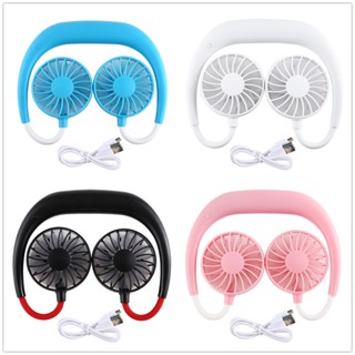 Spot second hair# explosion mini neck fan wearable lazy fan hand-held folding fan rechargeable small fan generation 8cc