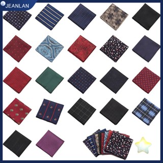 Jeanlan ผ้าเช็ดหน้าผู้ชาย ลายดอกไม้ Paisley Pocket square Hankies