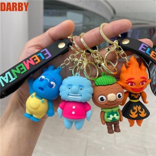 Darby พวงกุญแจยางซิลิโคนนิ่ม จี้รูปคนน้ํา ธาตุบ้า