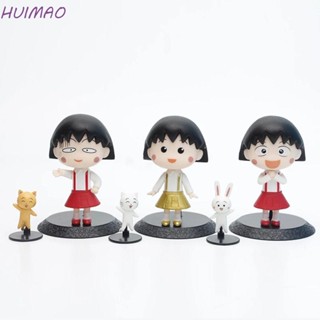 Huimao ฟิกเกอร์ การ์ตูน Chibi Maruko Chan ของเล่น ของสะสม ตุ๊กตา ของเล่นเด็ก เครื่องประดับ เดสก์ท็อป ตกแต่ง โมเดล ของเล่น