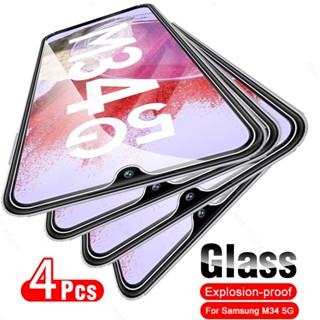 4Pcs Glass For Samsung Galaxy M34 5G Tempered Glass SamsungM34 GalaxyM34 Samsang M 34 34M 2023 6.5inch Premium Screen Protector