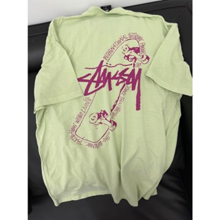 GPPC STUSSY SKATE POSSE PIGMENT DYED TEE classic logo skateboard printed short-sleeved T-shirt