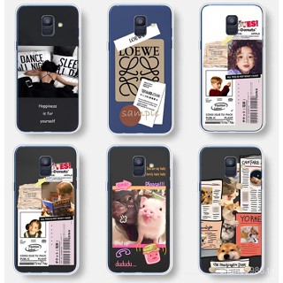 สําหรับ Samsung galaxy A8 2018 A8 Plus 2018 A6 2018 ซิลิโคนนิ่ม TPU เคสโทรศัพท์ด้านหลัง