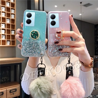 ใหม่ เคสโทรศัพท์มือถือ TPU ใส ลายดาว อวกาศ พร้อมแหวนขาตั้ง หรูหรา สําหรับ VIVO Y27 Y36 Y78 Y02T Y02A 5G 4G 2023 Y27 VIVOY36 VIVOY78