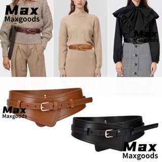 Maxg เข็มขัดคาดเอว เข็มขัดแฟชั่น ปรับได้ สําหรับผู้หญิง เสื้อกันหนาว โอเวอร์โค้ท หนัง PU เข็มขัดรัดเอว