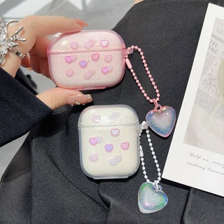 เคสหูฟังซิลิโคน ลายการ์ตูนน่ารัก ประดับกลิตเตอร์ สําหรับ AirPods pro 2 AirPods 3 AirPods 2