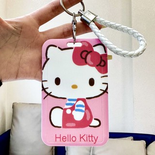 กระเป๋าใส่บัตรอาหาร ลายการ์ตูน Hello Kitty น่ารัก สําหรับนักเรียนมัธยมต้น