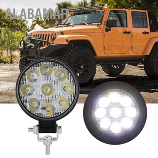 ALABAMAR 27W 9LED Round Mini Work Light ไฟเสริมสำหรับรถยนต์ รถจักรยานยนต์ รถบรรทุก รถยก เรือ