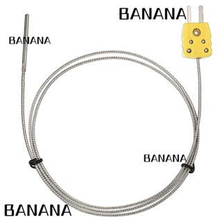 Banana1 โพรบเทอร์โมคัปเปิล Type K เชื่อมต่อขนาดเล็ก TL1004 K Type โพรบเซนเซอร์ 0°ค ~ 500°ค (32°F ~ 932°F) โพรบโพรบโลหะ เซนเซอร์อุณหภูมิ สําหรับวัดอุณหภูมิ