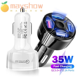 Mayshow ซ็อกเก็ตชาร์จในรถยนต์ LED QC 3.0 ชาร์จเร็ว