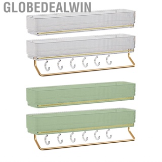 Globedealwin Bathroom Storage Shelf   Wall Mounted Organizer Drill Free Alumimum for Bedroom