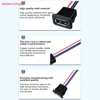 Adagu ปลั๊กแจ็คชาร์จ USB Type C Type-C ตัวเมีย 3A กระแสไฟสูง ชาร์จเร็ว กันน้ํา พร้อมบักเกิลการ์ด