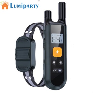 Lumiparty ปลอกคอไฟฟ้า แบตเตอรี่ลิเธียม Ip67 กันน้ํา ปรับได้ สําหรับฝึกสัตว์เลี้ยง สุนัข