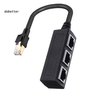 &lt;Dobetter&gt; อะแดปเตอร์แยกสายเคเบิ้ล LAN RJ45 1 ตัวผู้ เป็น 3 ตัวเมีย LAN 40Gbps ทนทาน สําหรับ Cat5 Cat5e Cat6 Cat7