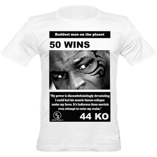 ขายดี เสื้อยืด พิมพ์ลาย Mike Tyson Boxing Baddest man on Planet สําหรับผู้ชาย 739016