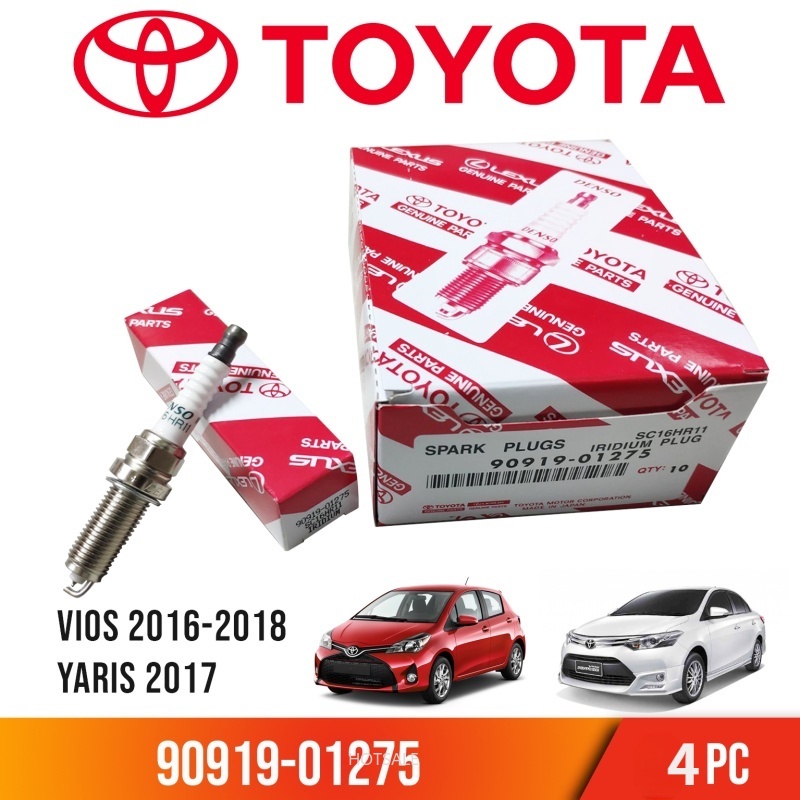 หัวเทียนอิริเดียม 90919-01275 (SC16HR11) - Vios Superman Dual VVTi Yaris Altis Avanza 2017-2018 4 ชิ