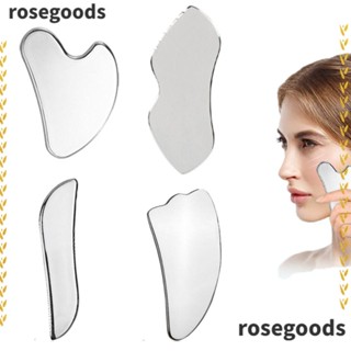 Rosegoods1 เครื่องมือนวดใบหน้ากัวซา สเตนเลส ลดริ้วรอย ลดความเมื่อยล้า