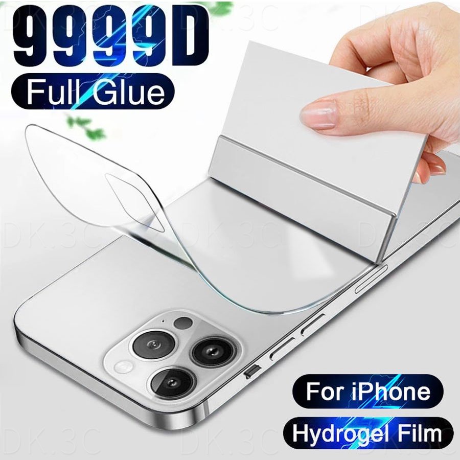 สําหรับ iPhone 15 14 11 12 13 14 Pro Max Mini / 14 15 Plus ด้านหลัง ฟิล์มไฮโดรเจล นิ่ม ป้องกันหน้าจอ