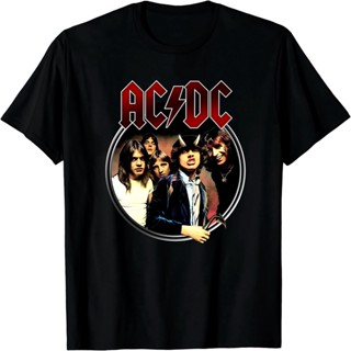 เสื้อยืดแขนสั้นเสื้อวง ACDC เสื้อยืดแฟชั่นวินเทจ90 เสื้อวงร็อค ACDC ผ้าฝ้ายแท้ เสื้อยืดคอกลมผ้าฝ้าย  S-5XL