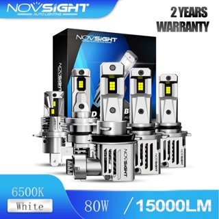 Novsight ใหม่ล่าสุด N66 9005 9006 H4 H11 ไฟหน้ารถ LED ไฟตัดหมอก 80W 15000LM 6500K Super Bright ไฟสีขาวในตัวไดร์เวอร์