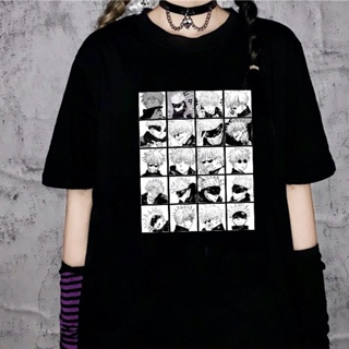 Jujutsu Kaisen Tshirt Japanese Anime Gojo Satoru Cartoon Character Print Loose Street Style Punk Harajuku Ulzzang T_03